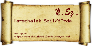 Marschalek Szilárda névjegykártya
